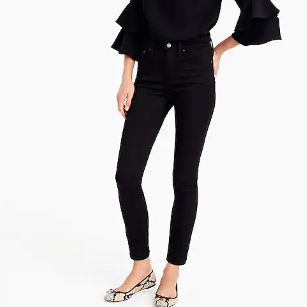 9" high-rise stretchy toothpick jean in new black